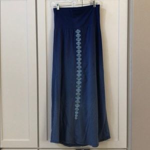 Ombre blue Prana maxi skirt